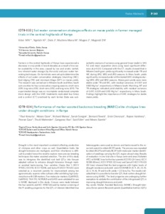 Performance of marker assisted backcross breeding (MABC) elite chickpea lines under drought conditions in Kenya