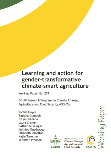 Learning and action for gender-transformative climate-smart agriculture