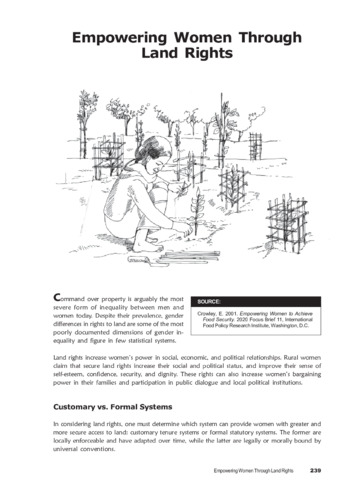 Empowering women through land rights