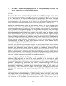Sustainable land management for social profitability developed, with special emphasis on reversing land degradation: Output 5