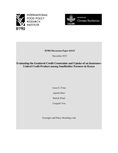 Evaluating the gendered credit constraints and uptake of an insurance-linked credit product