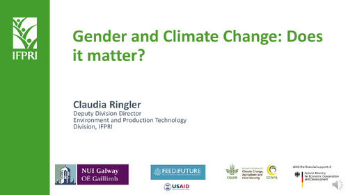 Gender and Climate Change: Does It Matter?