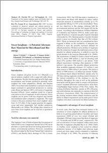 Sweet sorghum - a potential alternate raw material for bio-ethanol and bio-energy