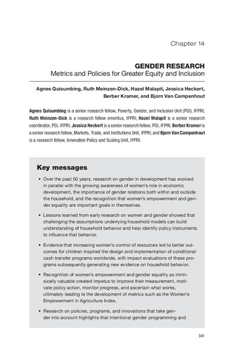 Gender research: Metrics and policies for greater equity and inclusion