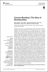Cassava Breeding I: The value of breeding value
