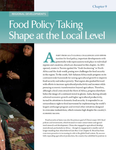 Regional Developments: Food Policy Taking Shape at the Local Level
