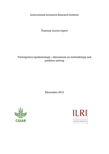 Participatory epidemiology—Discussions on methodology and problem solving