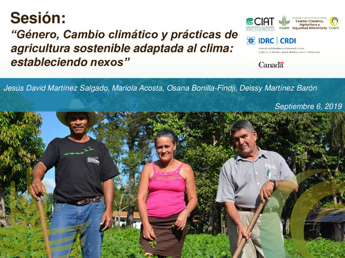 Sesión: Género, Cambio climático y prácticas de agricultura sostenible adaptada al clima: estableciendo nexos (Diplomado del Enfoque Territorios Sostenibles Adaptados al Clima en el Corredor Seco del Oriente de Guatemala)