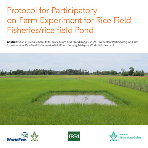 Protocol for participatory on-farm experiment for rice field fisheries/rice field pond