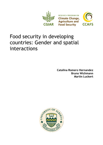 Food security in developing countries: Gender and spatial interactions