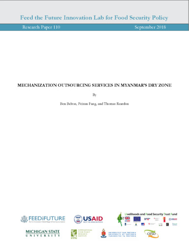 Mechanization outsourcing services in Myanmar's dry zone