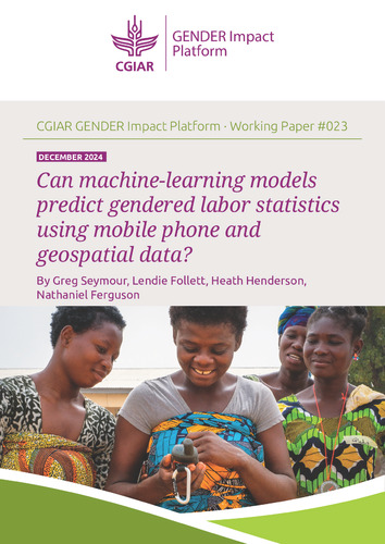 Can machine-learning models predict gendered labor statistics using mobile phone and geospatial data?