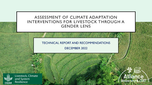 View of Assessment of climate change adaptation interventions for livestock ...