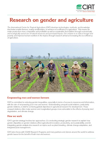 Research on gender and agriculture