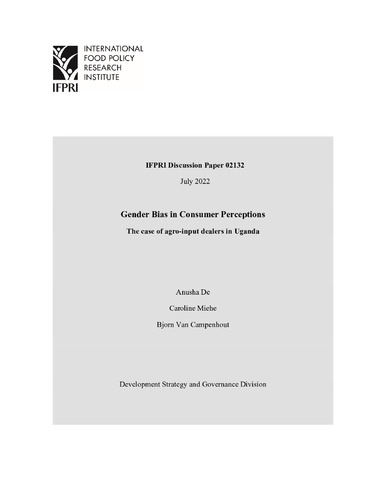 Gender bias in consumer perceptions: The case of agro-input dealers in Uganda