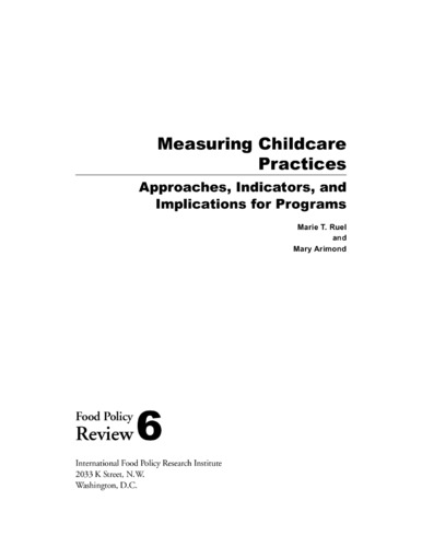 Measuring childcare practices: approaches, indicators, and implications for programs