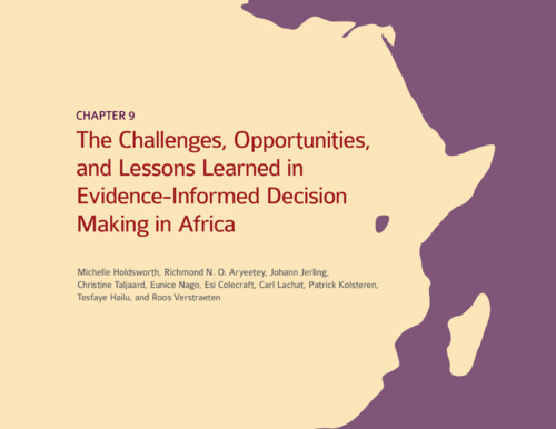 The challenges, opportunities, and lessons learned in evidence-informed ...