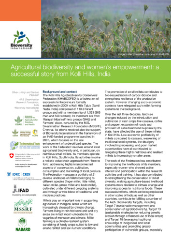 Agricultural biodiversity and women’s empowerment: a successful story from Kolli Hills, India