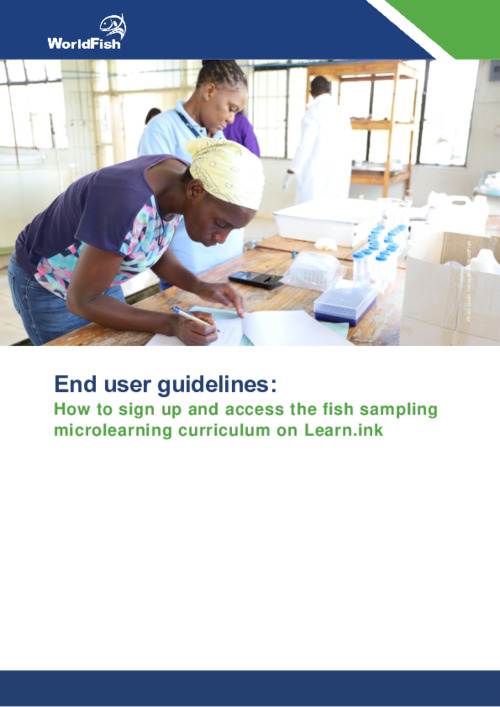 End user guidelines: How to sign up and access the fish sampling microlearning curriculum on Learn.ink