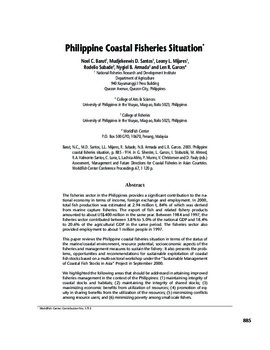 Philippine coastal fisheries situation