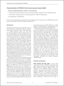 Characterization of ICRISAT-bred restorer parents of pearl millet