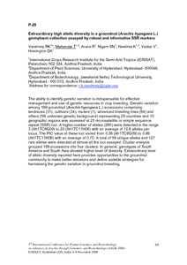 Extraordinary high allelic diversity in a groundnut (Arachis hypogaea L.) germplasm collection assayed by robust and informative SSR markers