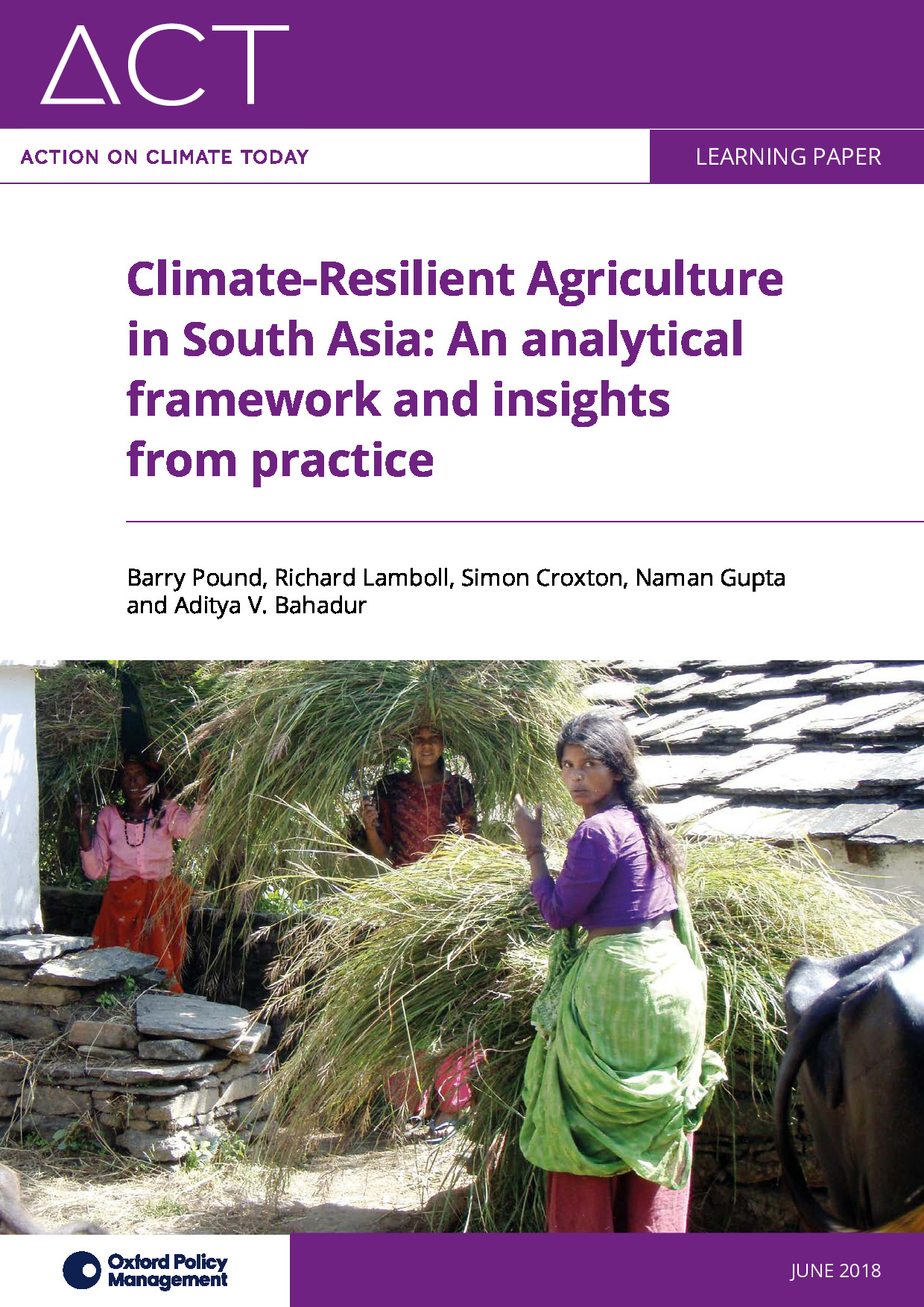 Climate-Resilient Agriculture In South Asia: An Analytical Framework ...