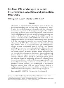 On-farm IPM of chickpea in Nepal dissemination, adoption and promotion, 1997-2005