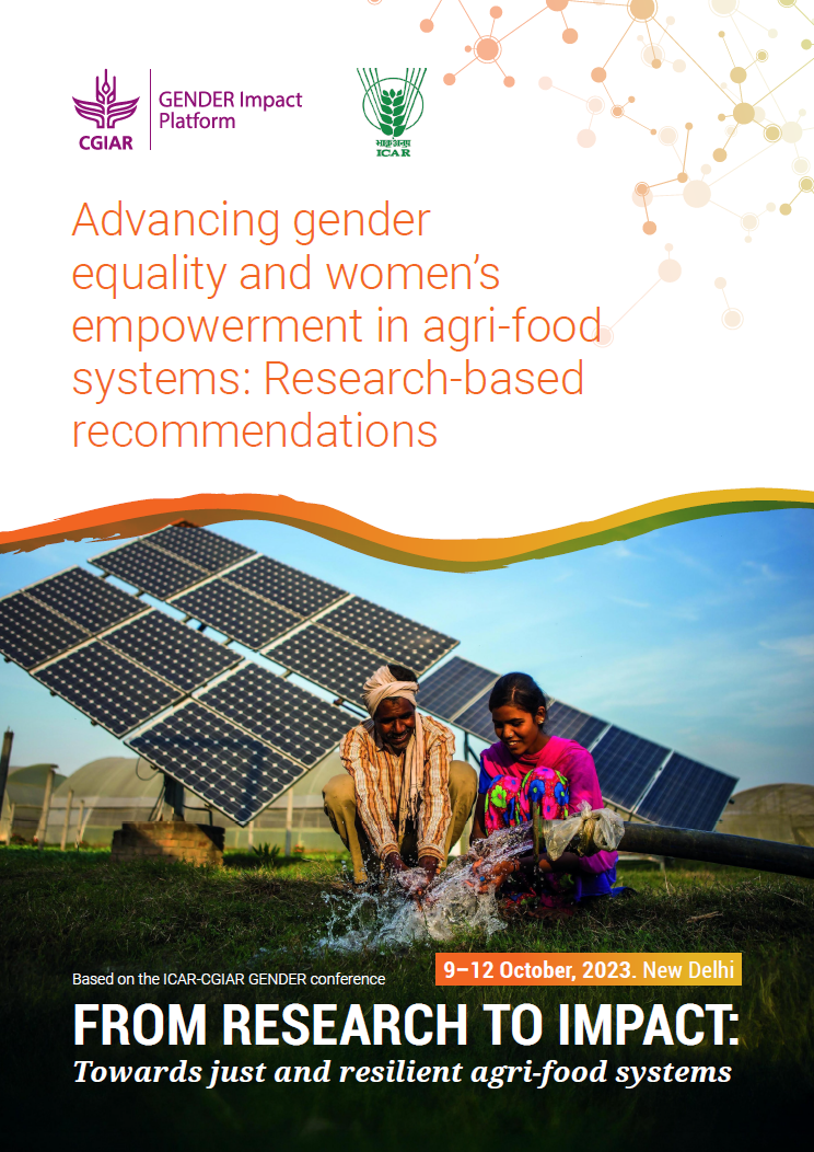 Advancing gender equality and women’s empowerment in agri-food systems