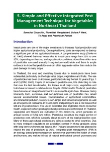 Simple and Effective Integrated Pest Management Technique for Vegetables in Northeast Thailand