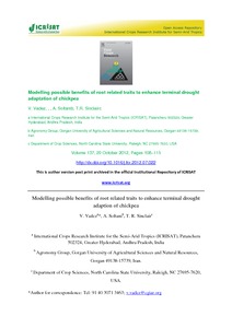 Modelling possible benefits of root related traits to enhance terminal drought adaptation of chickpea