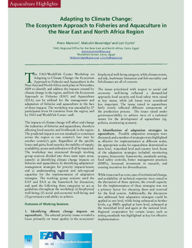 Adapting to climate change: the ecosystem approach to fisheries and aquaculture in the Near East and North Africa region