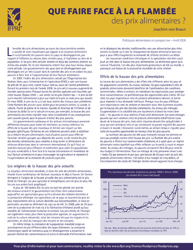 Rising food prices: What should be done?