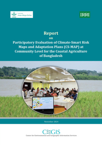 Participatory Evaluation of Climate-Smart Risk Maps and Adaptation Plans (CS-MAP) at Community Level for the Coastal Agriculture of Bangladesh