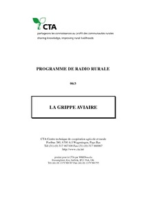 La gripe aviaire: fiche technique