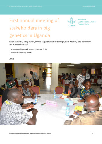 First annual meeting of stakeholders in pig genetics in Uganda