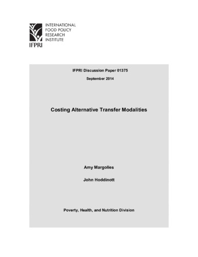 Costing alternative transfer modalities