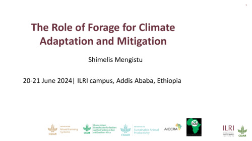 The Role of Forage for Climate Adaptation and Mitigation