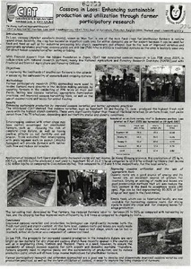 Cassava in Laos: enhancing sustainable production and utilization through farmer participatory research