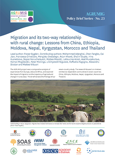 Migration and its two-way relationship with rural change: lessons from China, Ethiopia, Moldova, Nepal, Kyrgyzstan, Morocco and Thailand