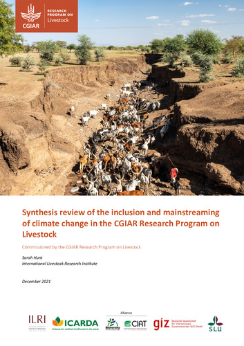 Synthesis review of the inclusion and mainstreaming of climate change in the CGIAR Research Program on Livestock