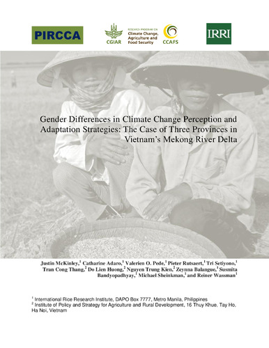 Gender Differences in Climate Change Perception and Adaptation Strategies: The Case of Three Provinces in Vietnam’s Mekong River Delta