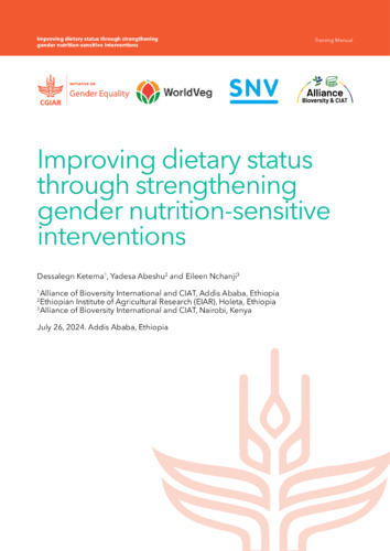 Improving dietary status through strengthening gender nutrition-sensitive interventions