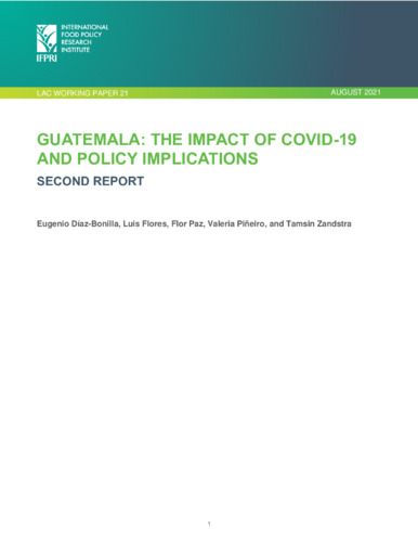 Guatemala: The impact of COVID-19 and implications: Second report