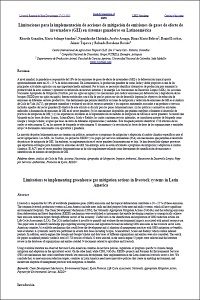 Limitaciones para la implementación de acciones de mitigación de emisiones de gases de efecto de invernadero (GEI) en sistemas ganaderos en Latinoamérica = Limitations to implementing greenhouse gas mitigation actions in livestock systems in Latin America