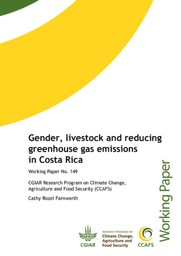 Gender, livestock and reducing greenhouse gas emissions in Costa Rica