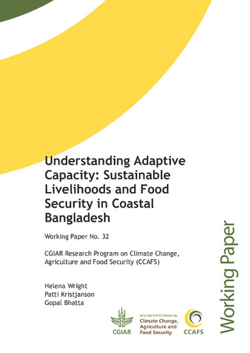 Understanding Adaptive Capacity: Sustainable Livelihoods and Food Security in Coastal Bangladesh