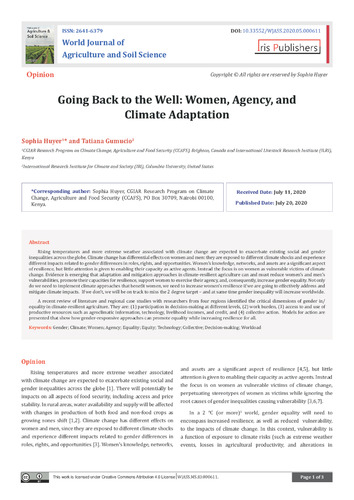 Going Back to the Well: Women, Agency, and Climate Adaptation