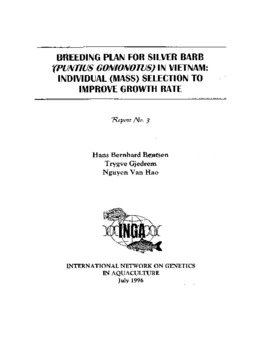 Breeding plan for silver barb (Puntius gonionotus) in Vietnam: individual (mass) selection to improve growth rate