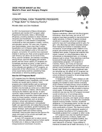 Conditional cash transfer programs: A "magic bullet" for reducing poverty?